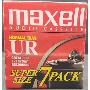 MAXELL UR90 NORMAL BIAS TYPE I CASSETTES LOT OF 7 BRAND NEW SEALED